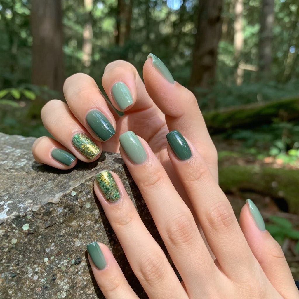 Ombre Glitter Nail Design 9