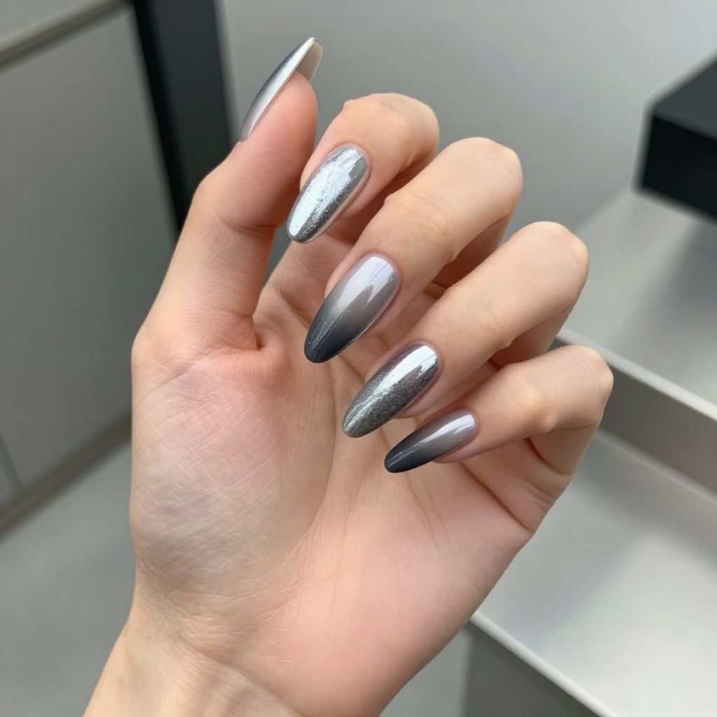 Ombre Glitter Nail Design 8