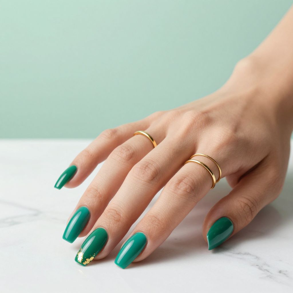 Emerald to Teal Ombre