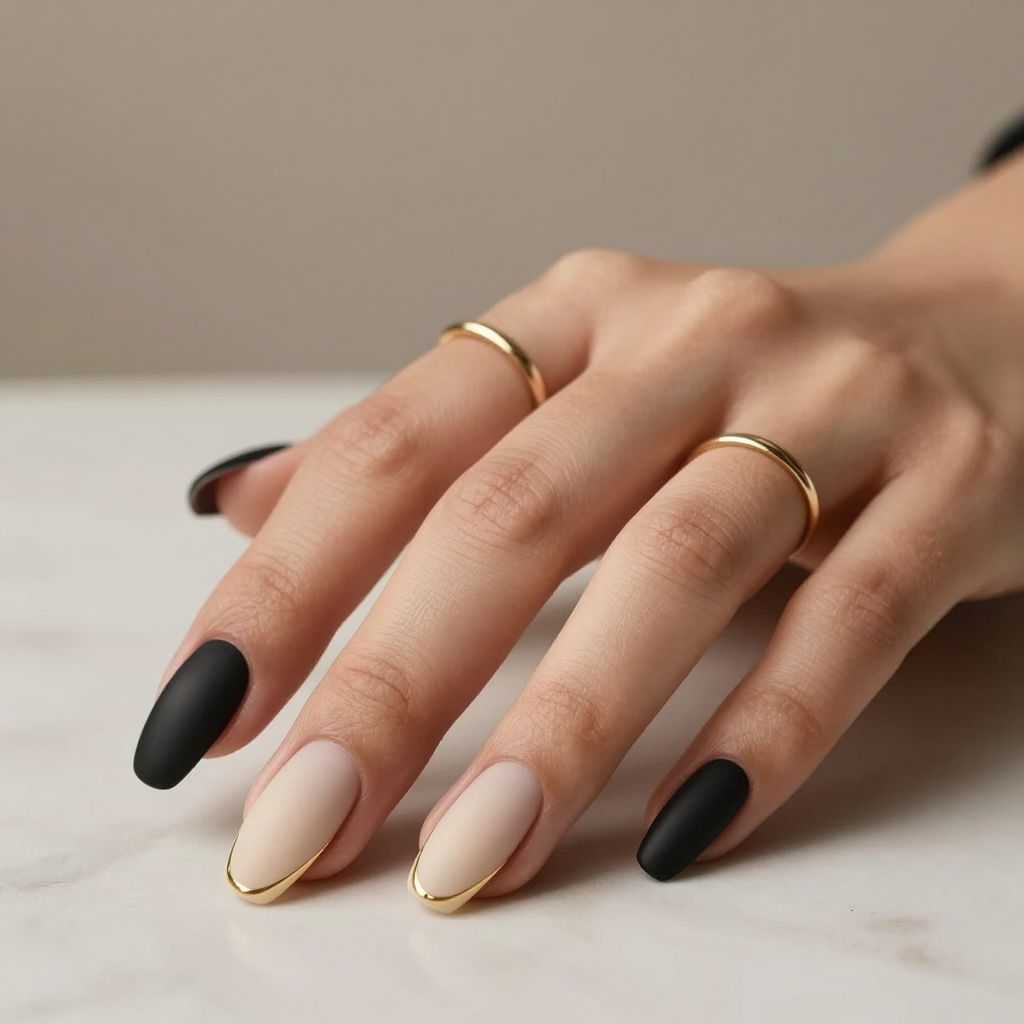 Classic Black to Nude Ombre