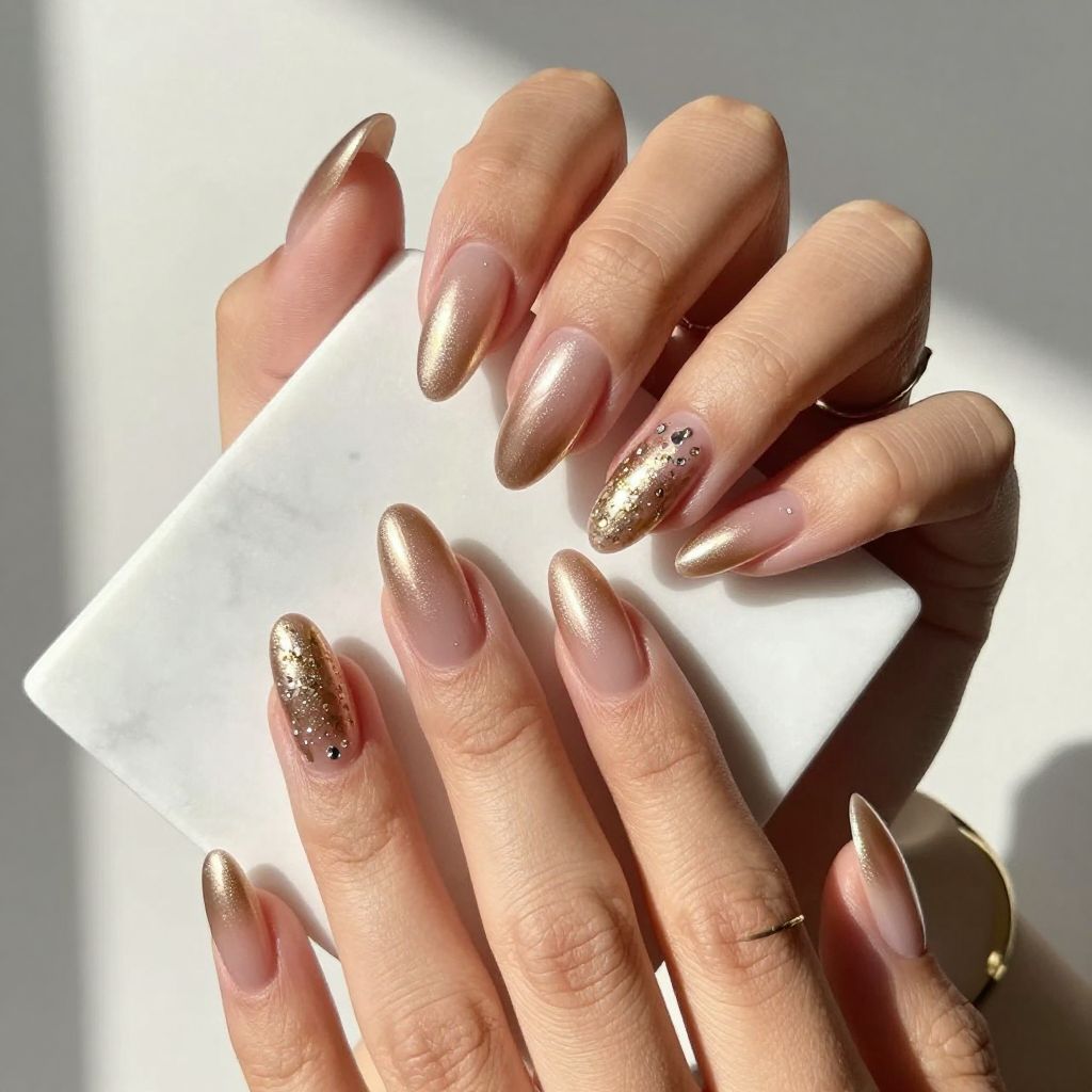 Rose Gold Metallic Ombre