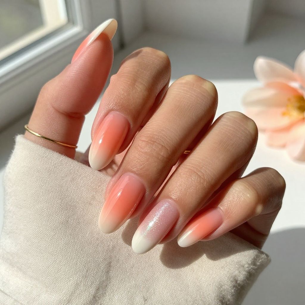 Coral to Peach to Cream Ombre