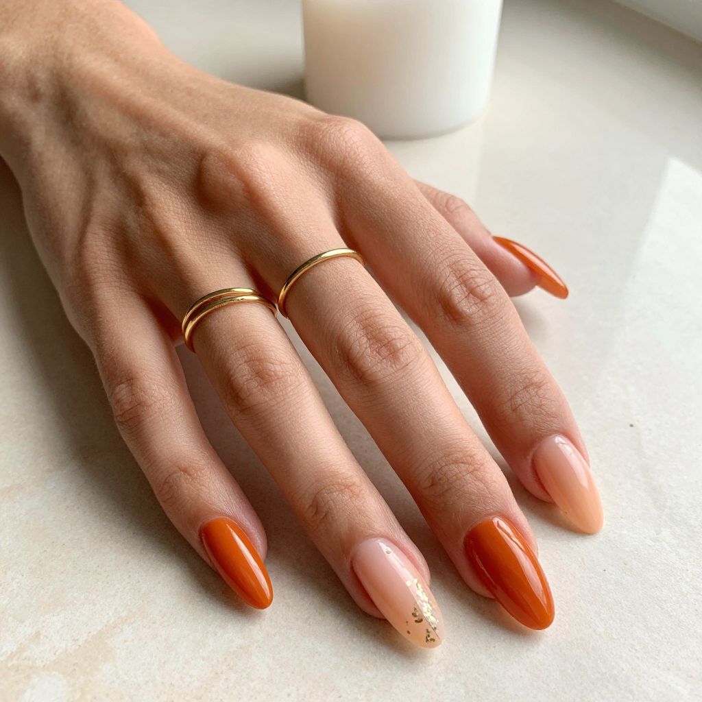 Burnt Orange Ombre Gradient