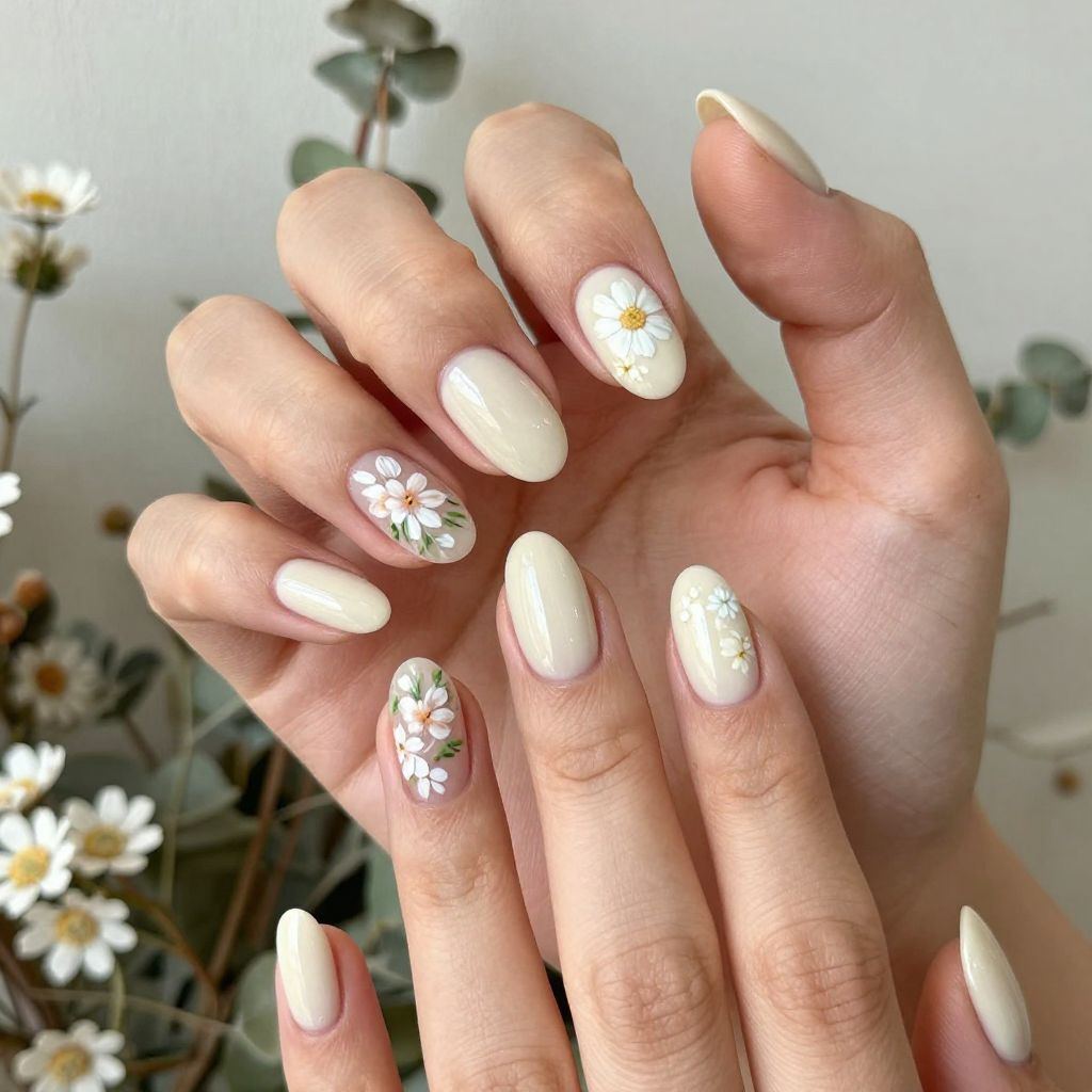 Oval nails design idea 12