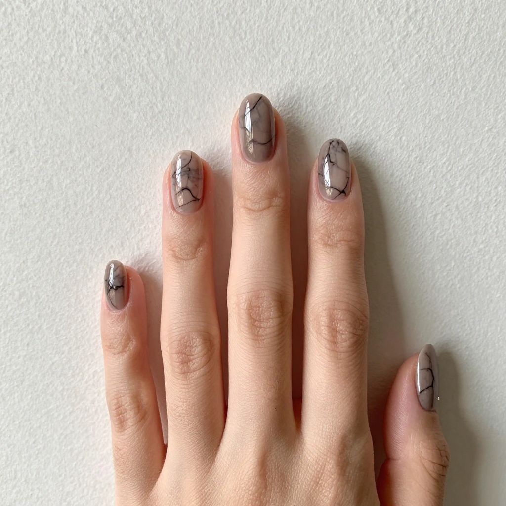 Oval nails design idea 14