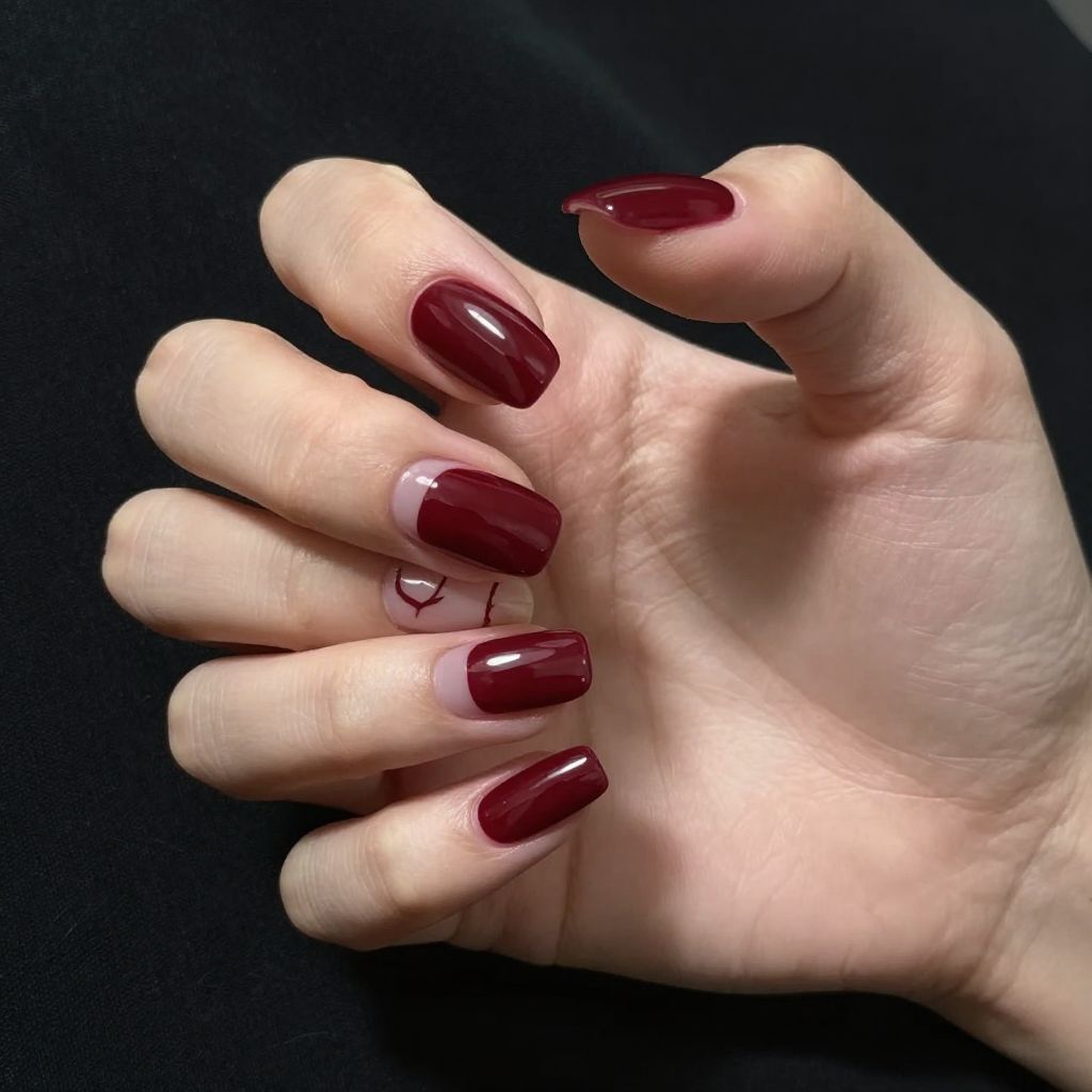 Oval nails design idea 6