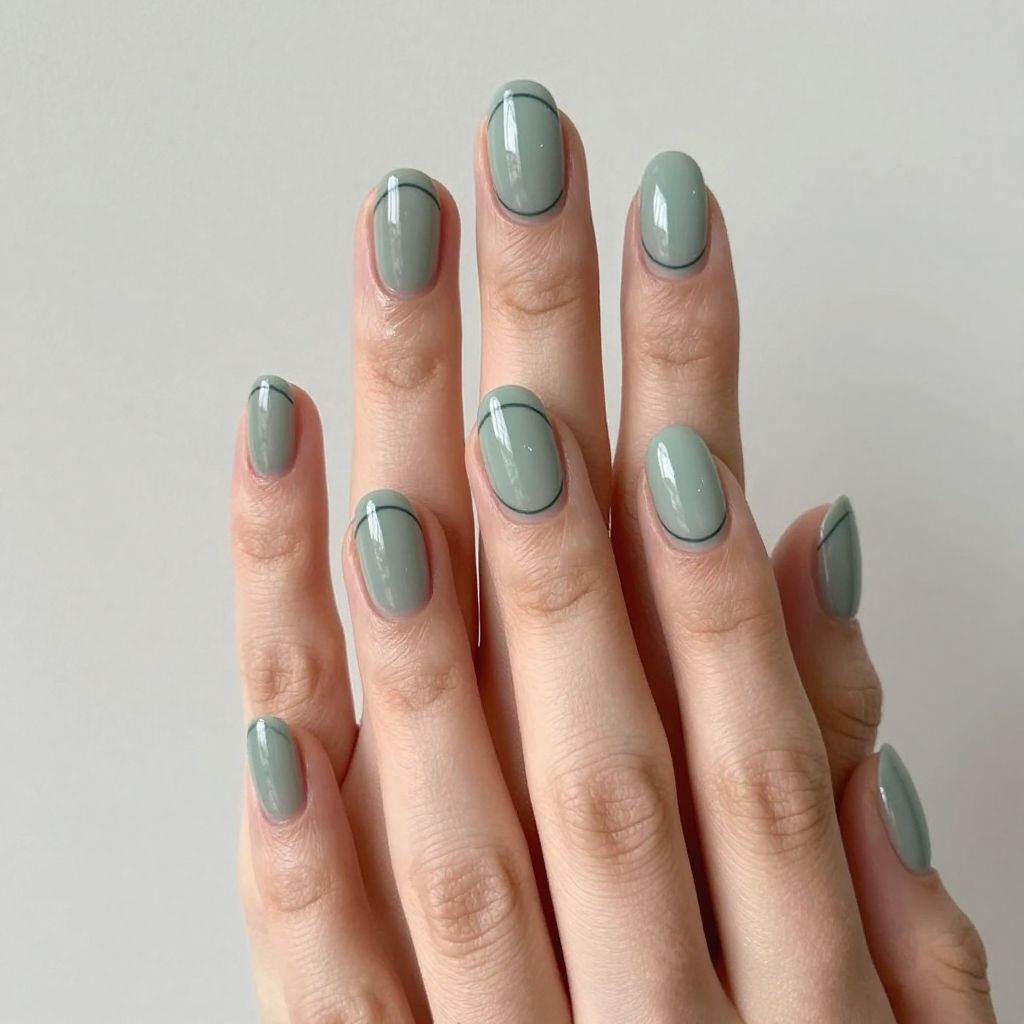 Oval nails design idea 8
