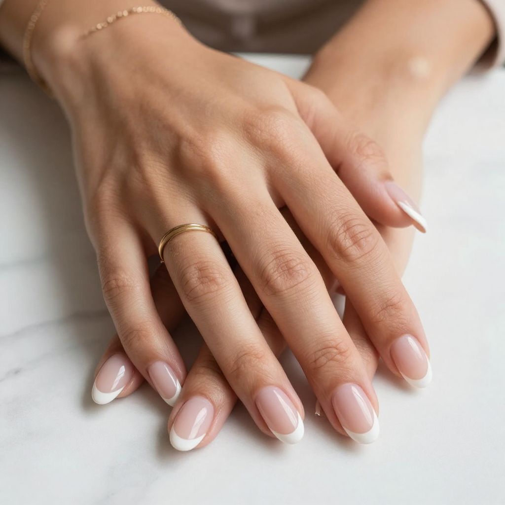 Classic French Oval Nails