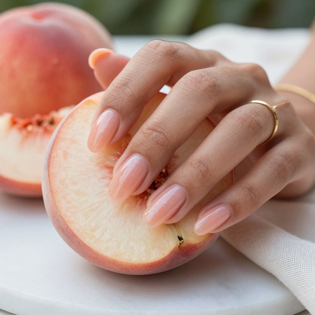 Peach Jelly Nails