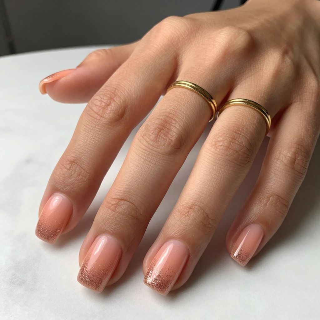 Peach Glitter Gradient