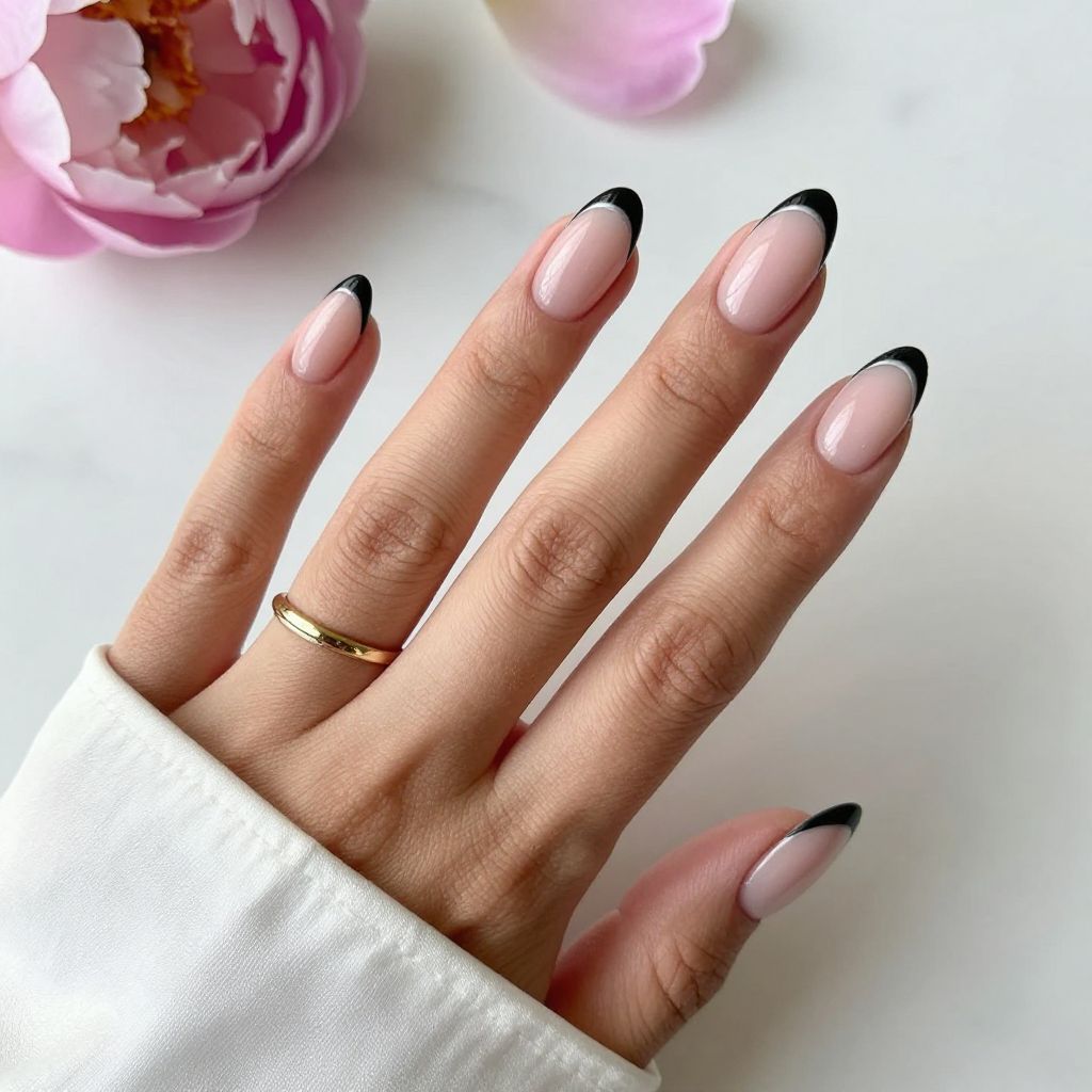 Pink And Black Nail Ideas 1