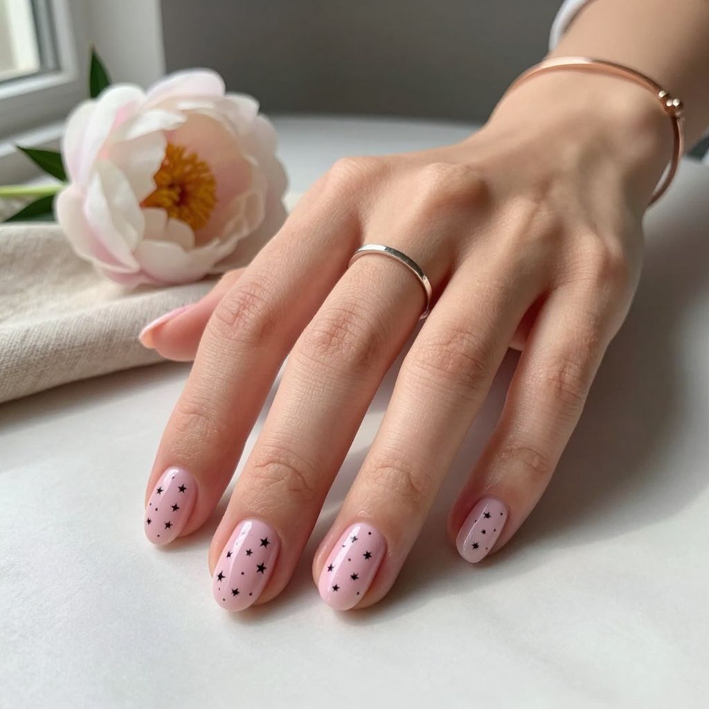 Pink And Black Nail Ideas 15