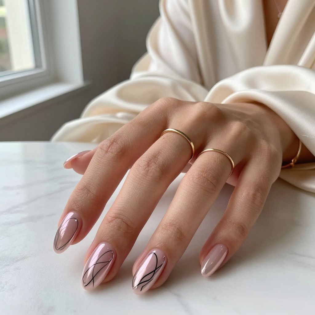 Pink And Black Nail Ideas 4