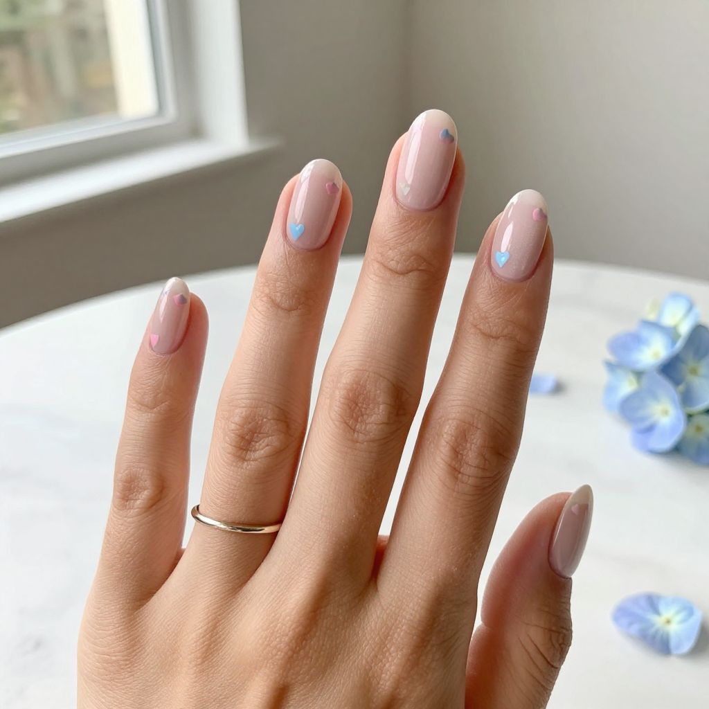 Pink and Blue Heart Accents
