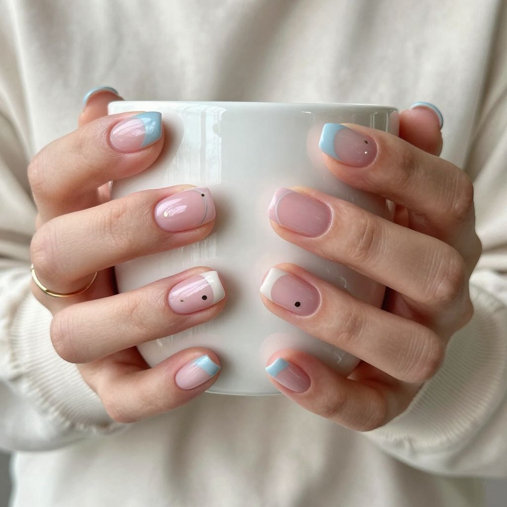 Minimal Dot Detail Nails