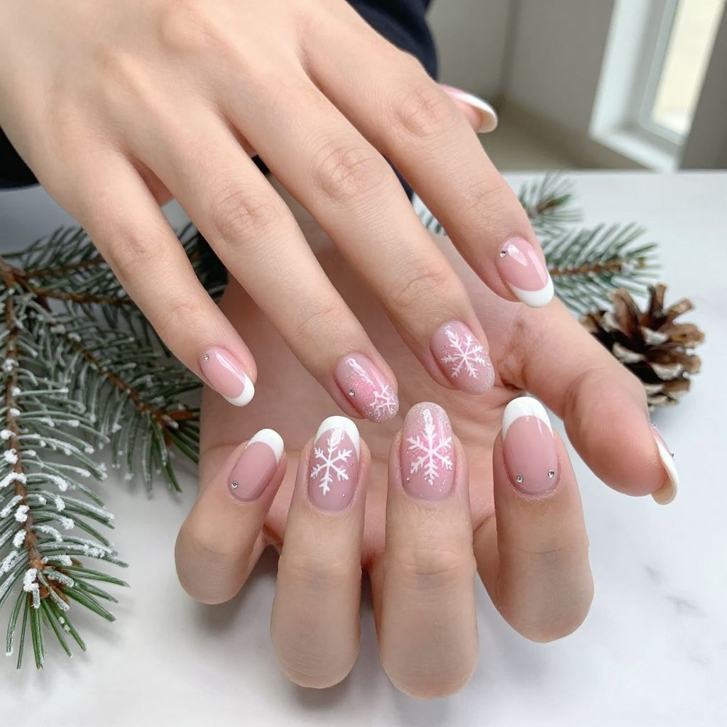 Pink and White Snowflake Mix