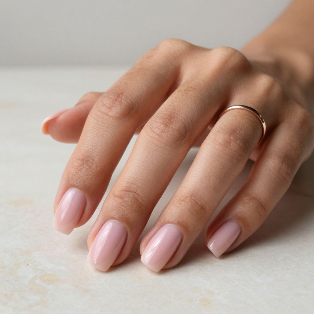 Soft Blush Gloss Coffin Nails