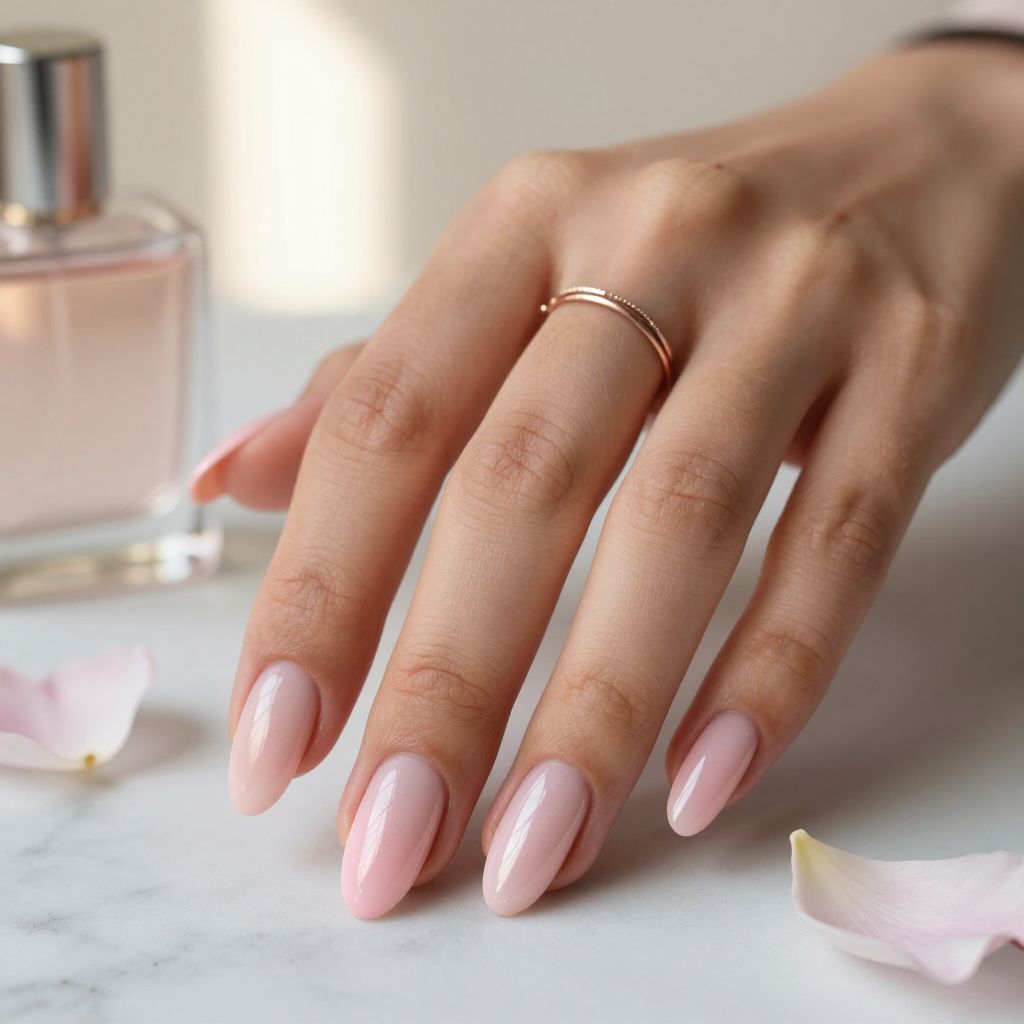 Ombre Pink Coffin Nails