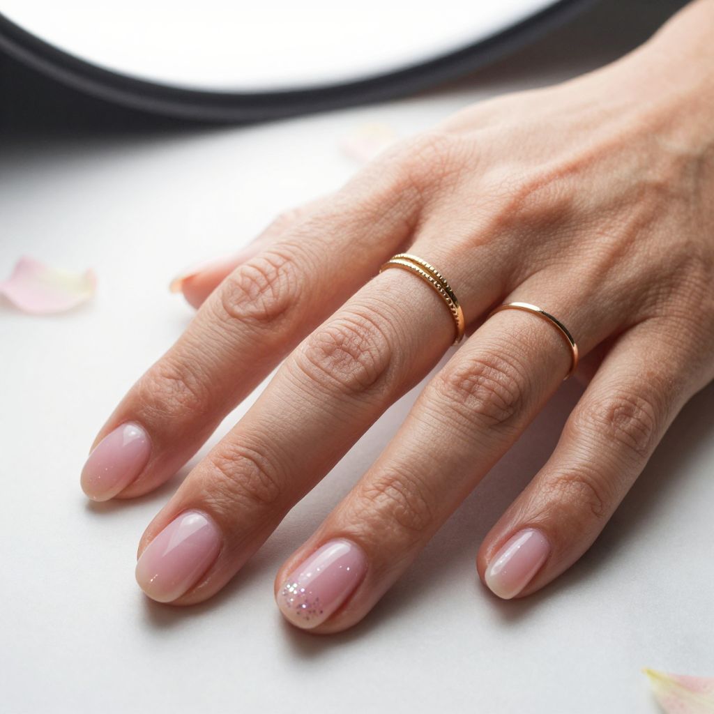 Pink Jelly Finish nail idea