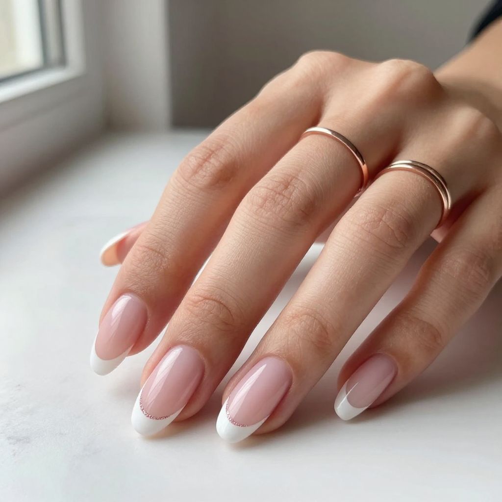 Pink French Dip nail idea