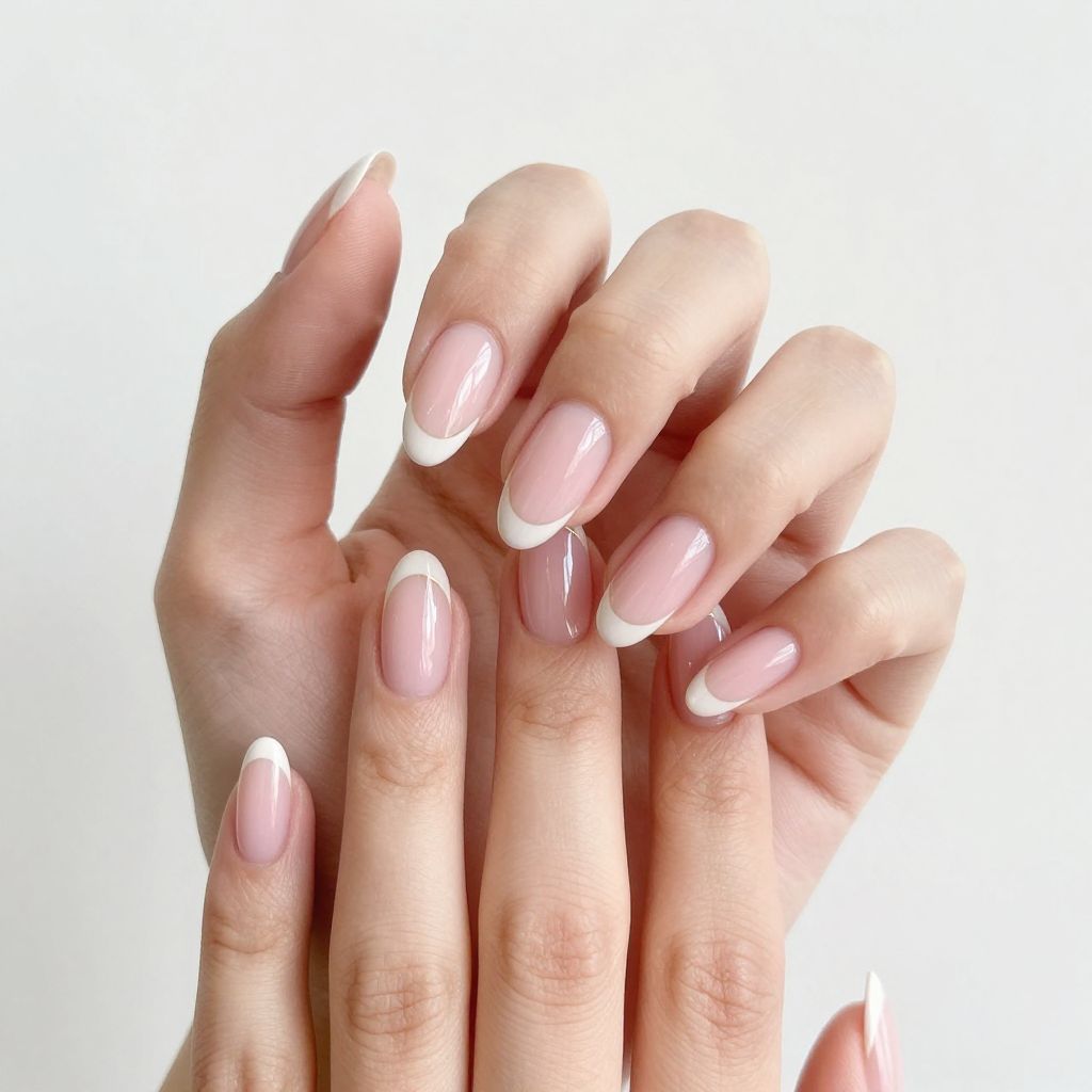 Pink French Tip nail idea 1