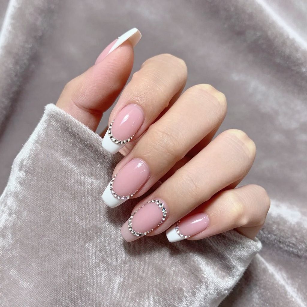 Pink French Tip nail idea 9