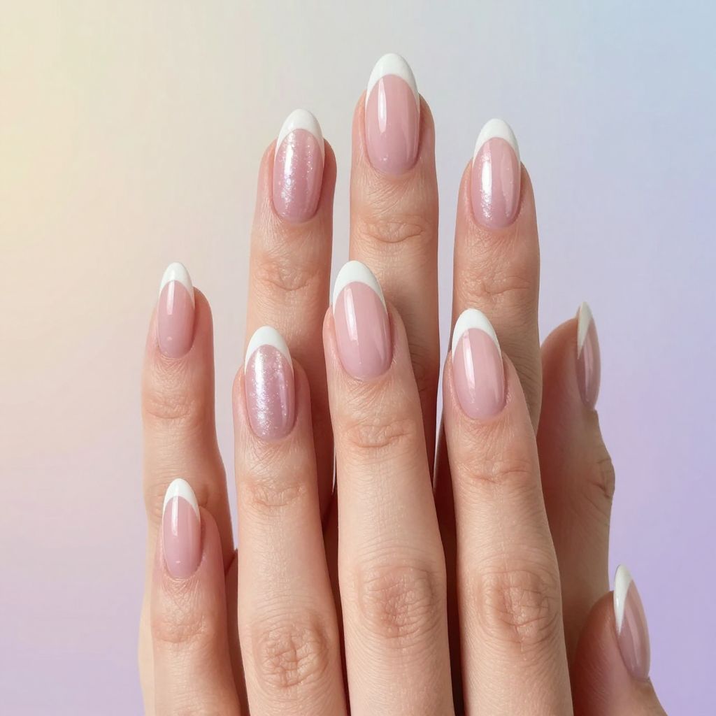 Pink French Tip nail idea 12