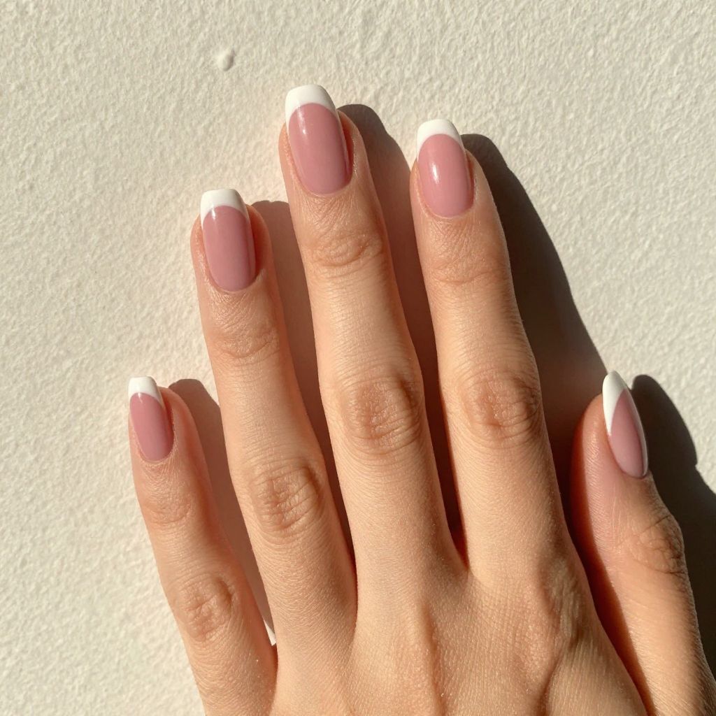 Pink French Tip nail idea 13
