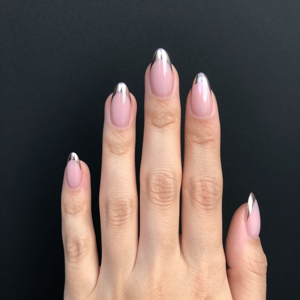 Pink French Tip nail idea 5
