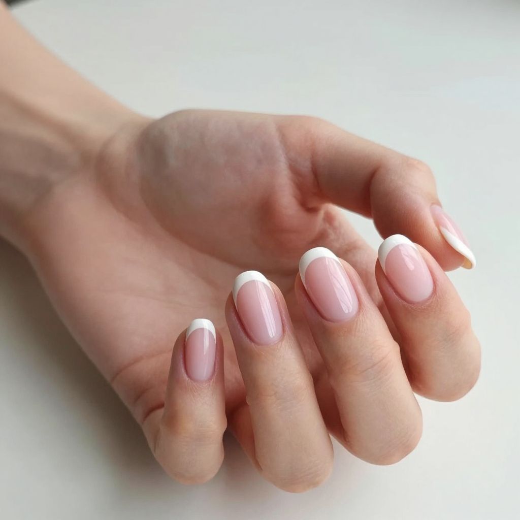 Pink French Tip nail idea 7