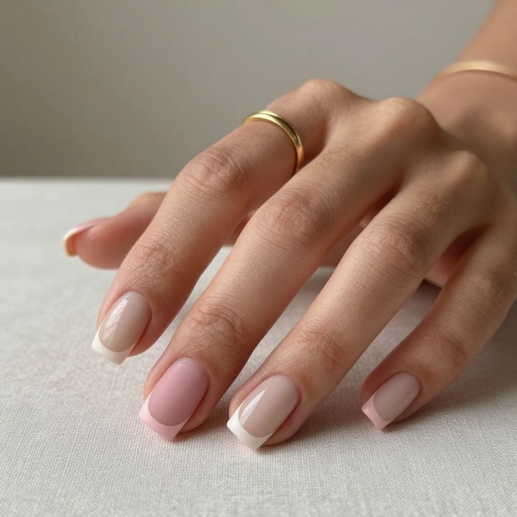 Matte Pink French Tips