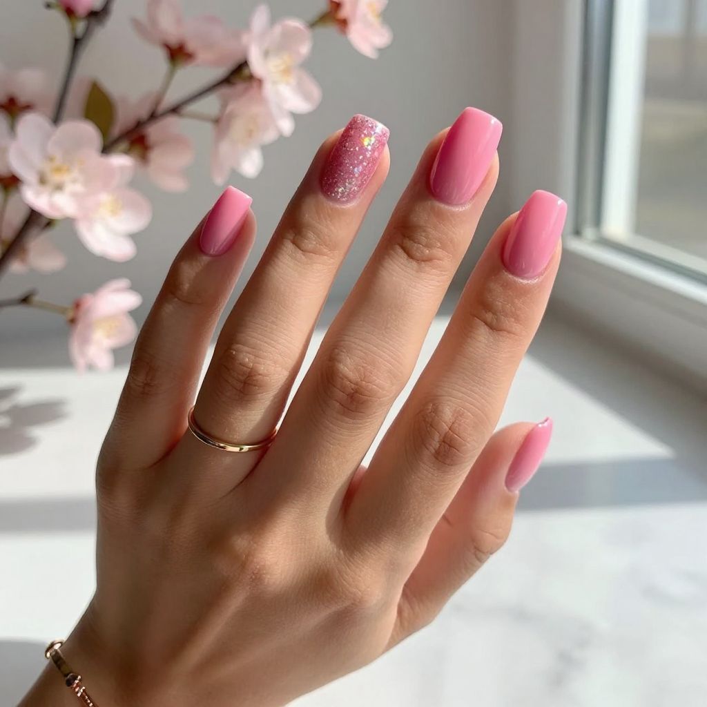 Barbie Pink Statement Nails