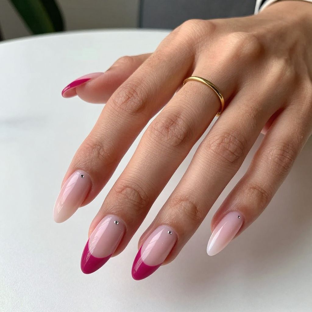 Ombre Pink Gradient Nails