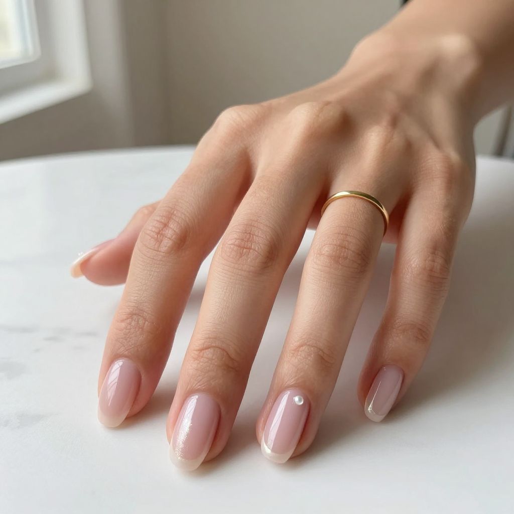 Soft Blush Almond Nails