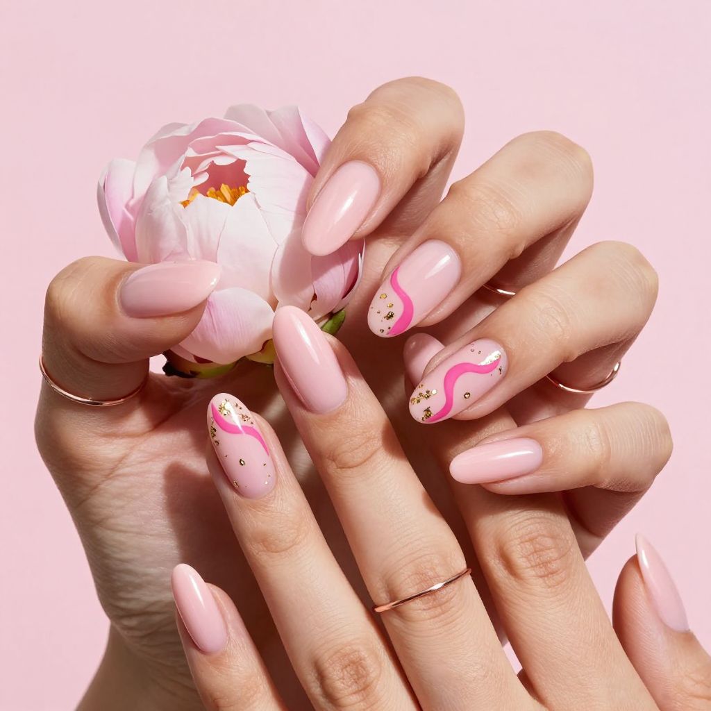 Tropical Leaf Nail Art