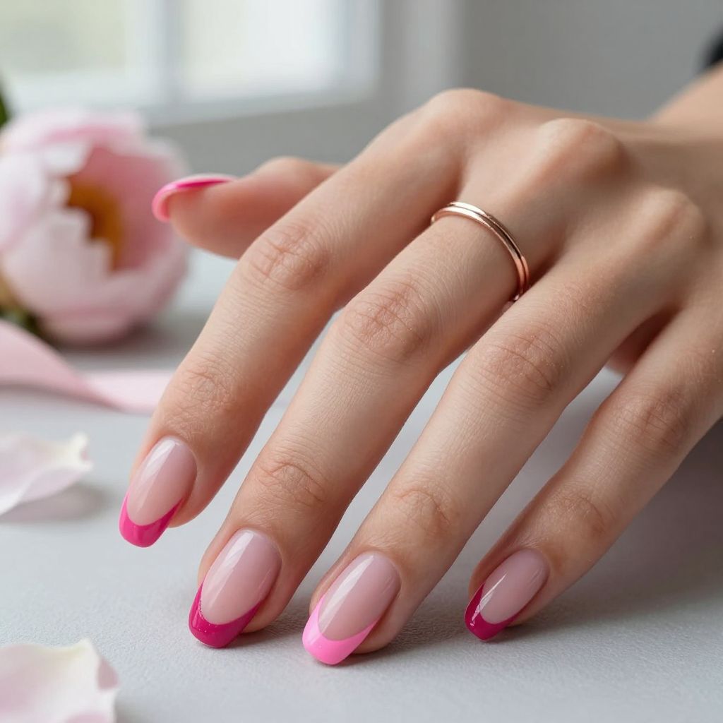 Bold Graphic Tip Nails