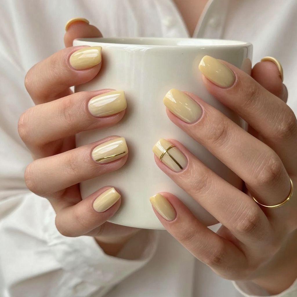 Neutral Beige Nails