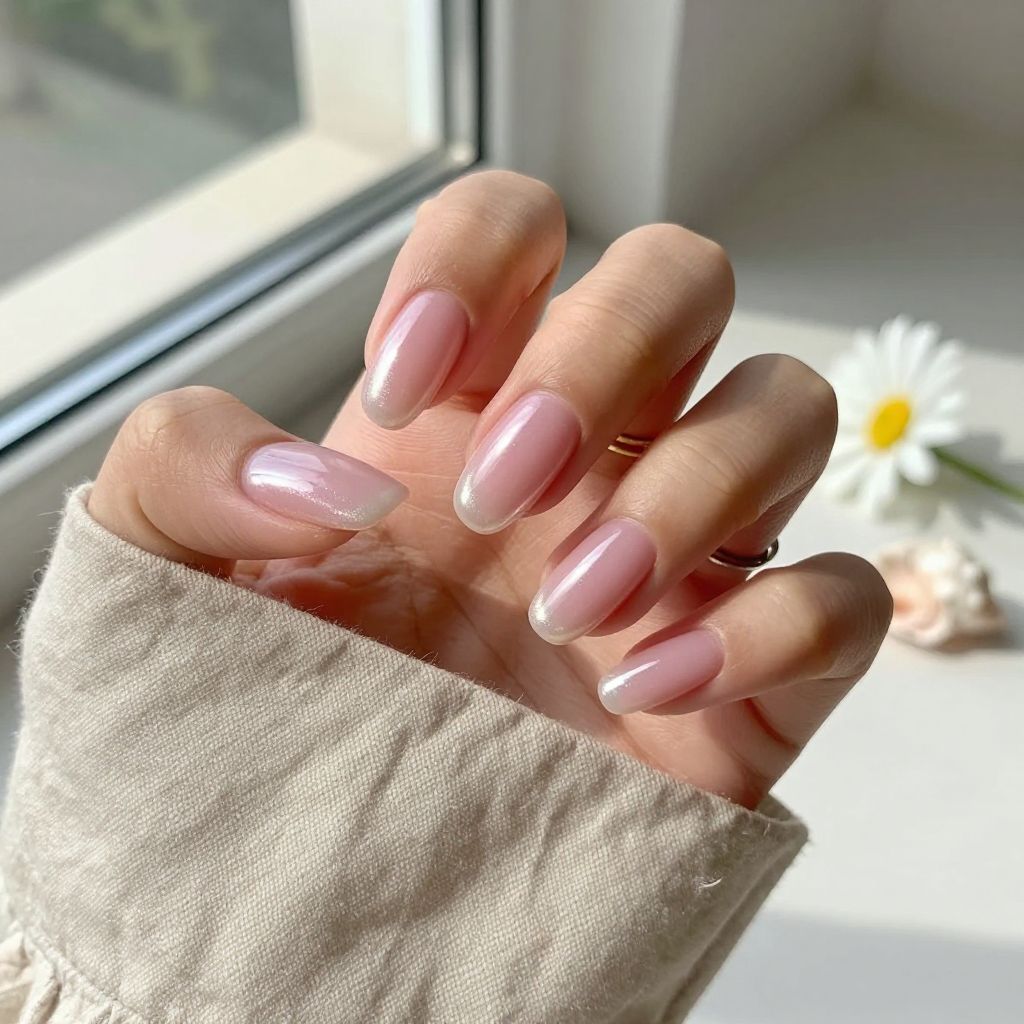 Pink Glazed Donut Nails