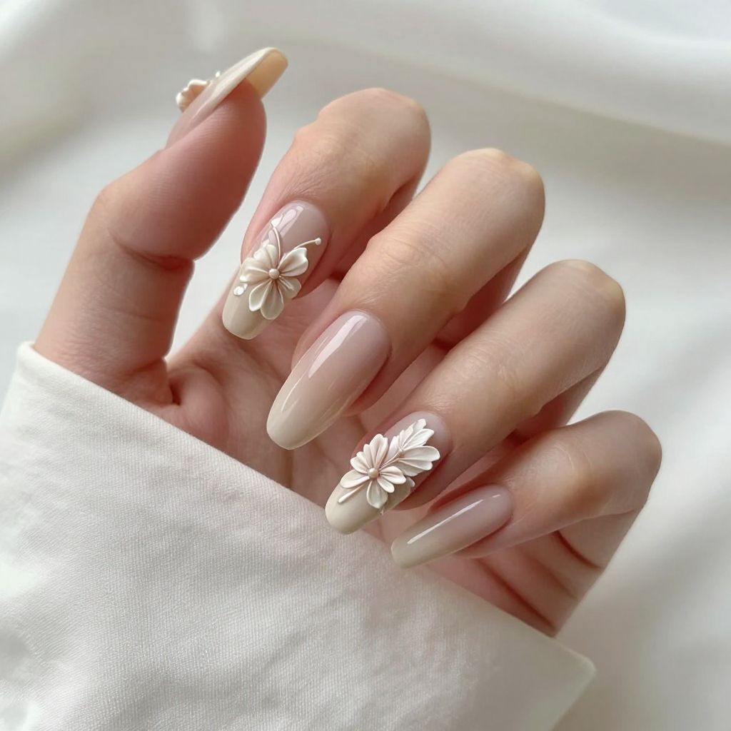 Almond nails design idea 11