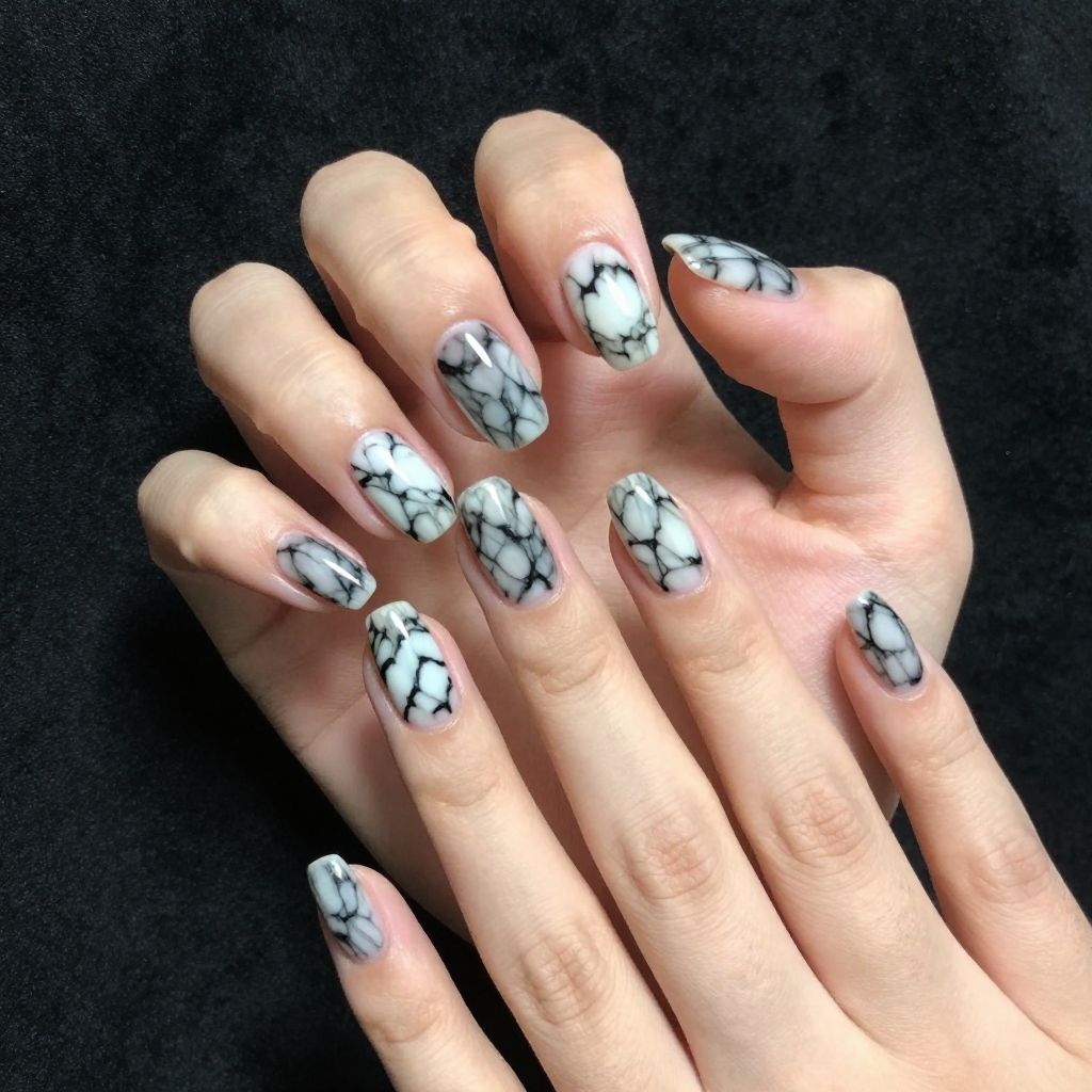 Almond nails design idea 5