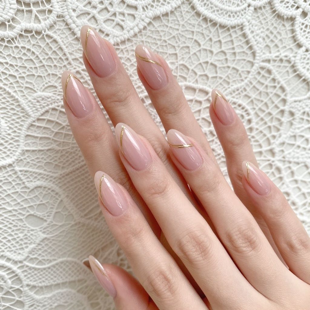 Almond nails design idea 8