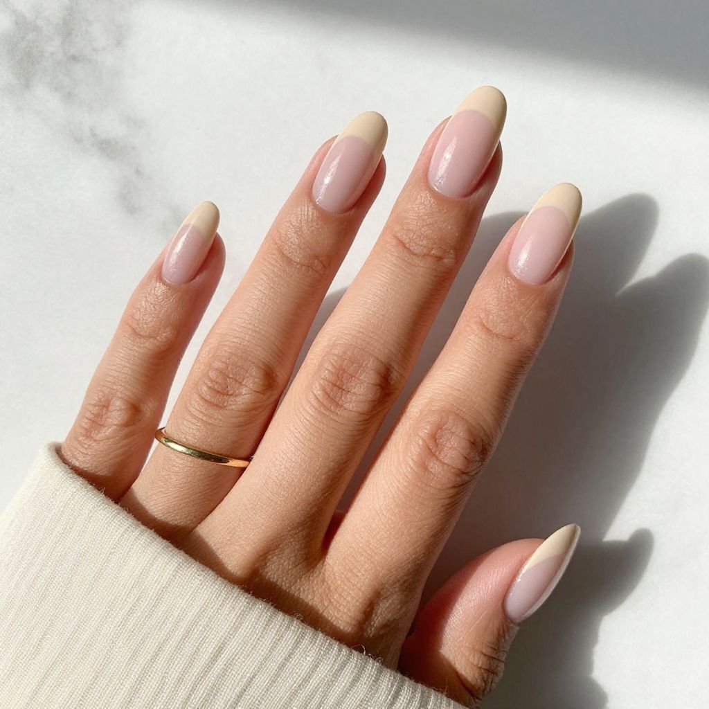 Neutral Ombre Coffin Nails