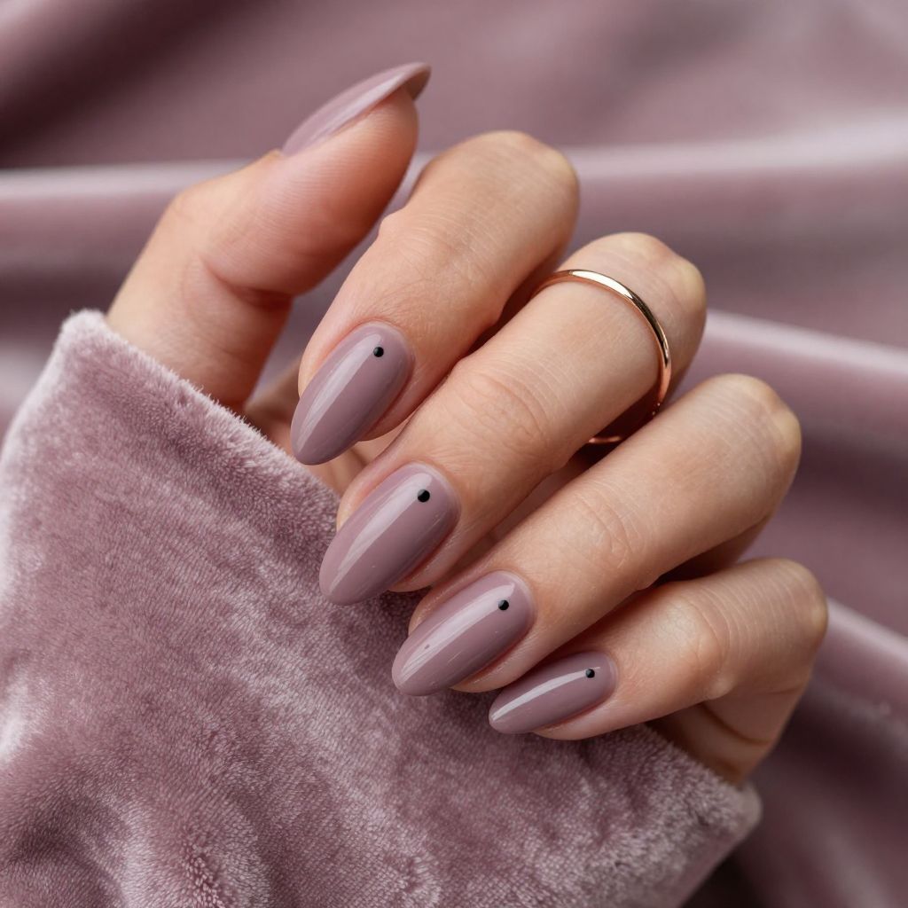 Moody mauve matte prom nails