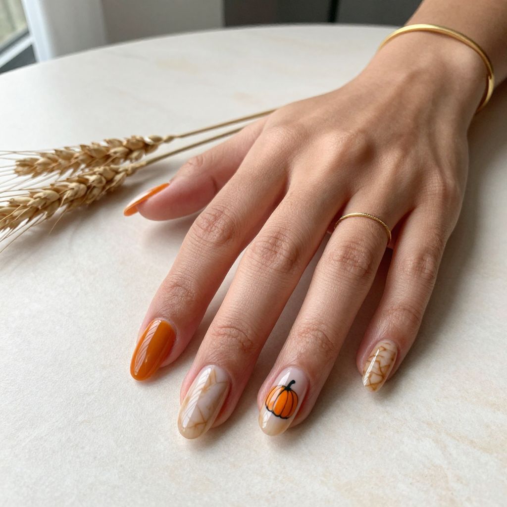 Pumpkin Nail Ideas 14