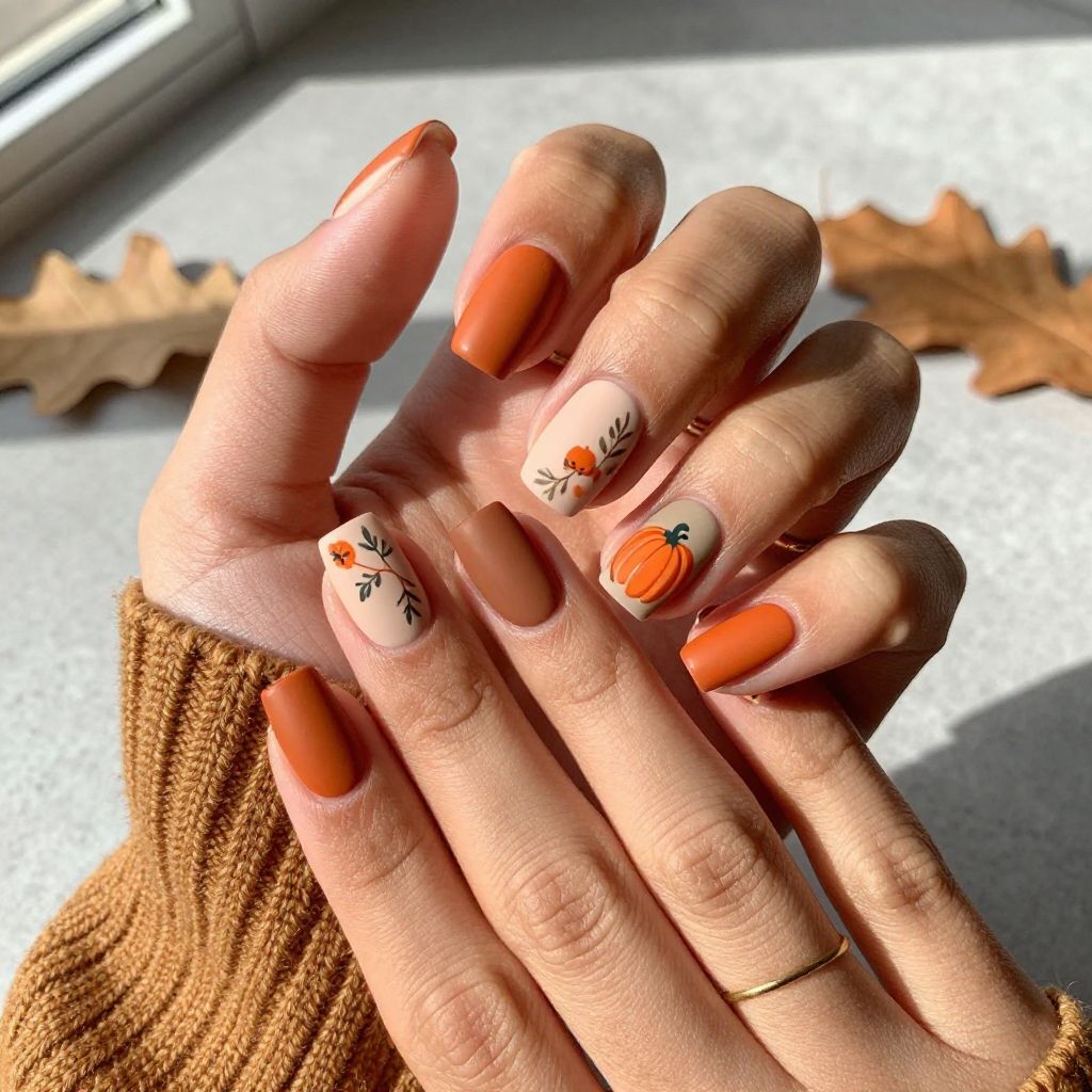 Pumpkin Nail Ideas 3