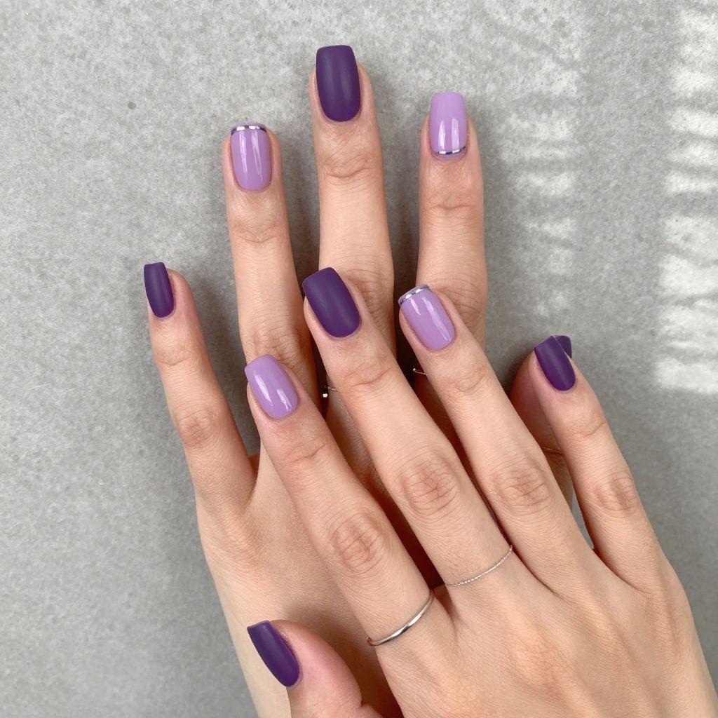 Purple Acrylic Nail Ideas 15