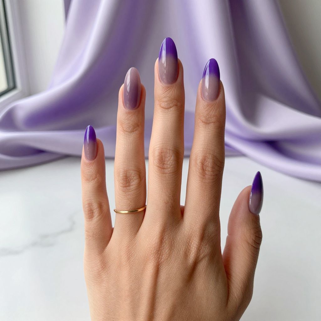 Purple Nail Design Ideas - Smoky Amethyst Ombre
