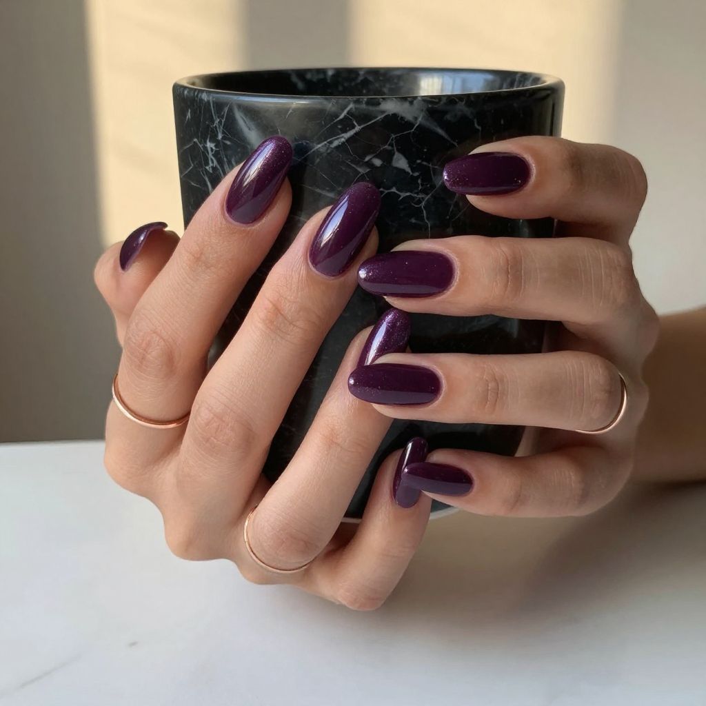 Purple Nail Design Ideas - Eggplant Velvet Nails
