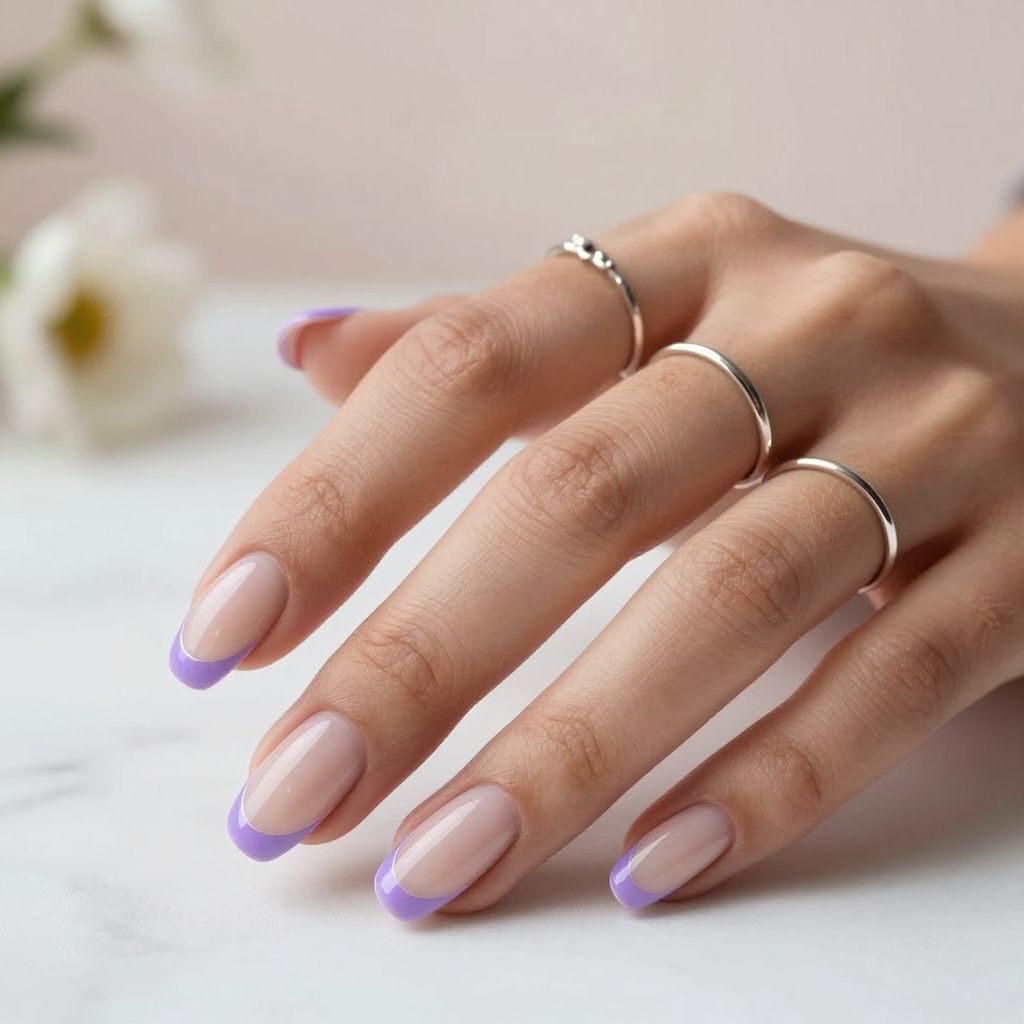 Purple Nail Design Ideas - Lavender French Tips