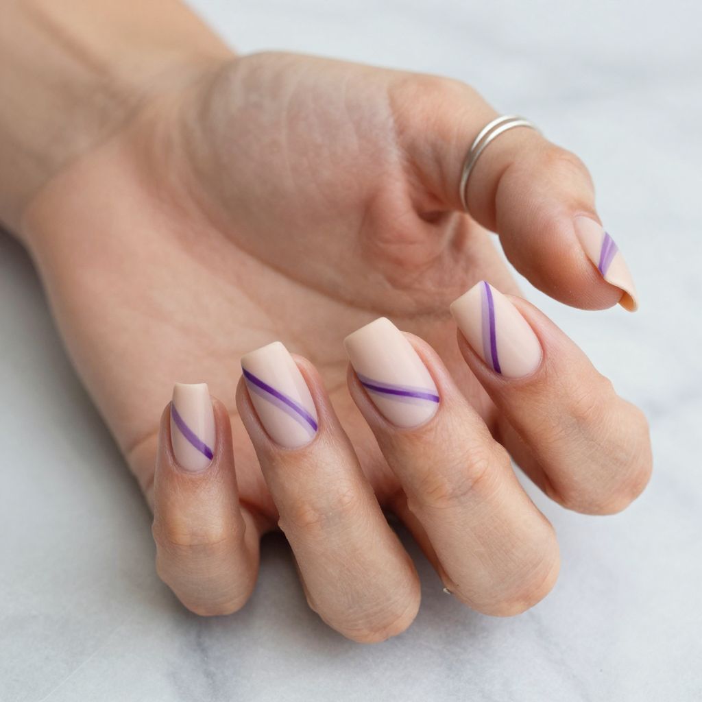 Minimalist Purple Geometric Lines